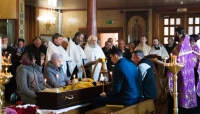 В Хабаровске молитвенно простились с новопреставленным протодиаконом  Вячеславом Шелудяковым 