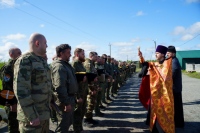 Священник благословил казаков на военно-полевых сборах Уссурийского казачьего войска
