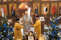 Первая архиерейская литургия в сельском храме